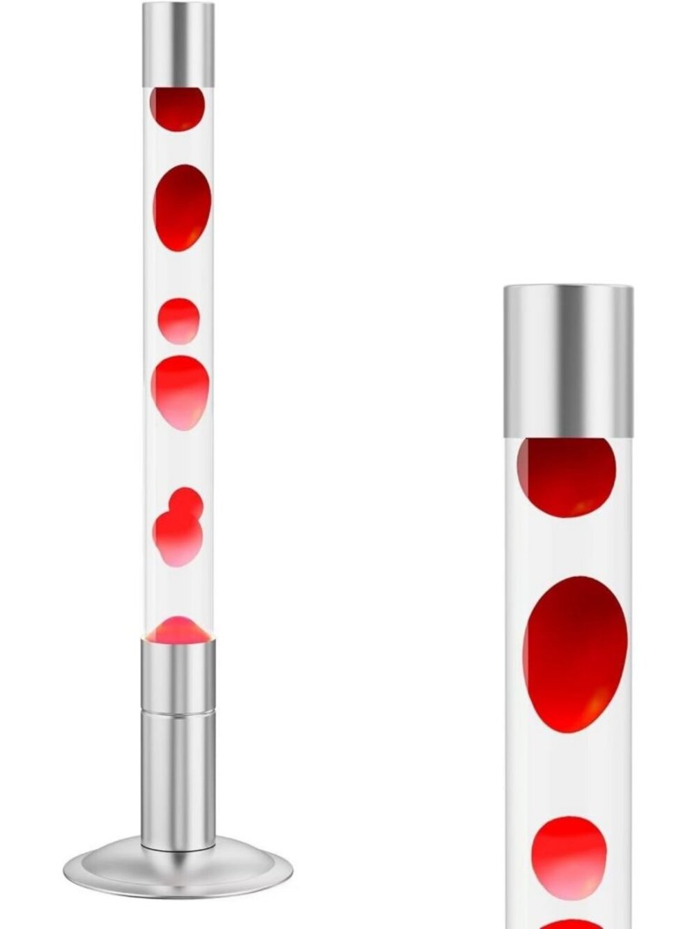 30-Inch Liquid Motion Lamp with Red Wax & Blue Liquid - Cool Home Office Decor